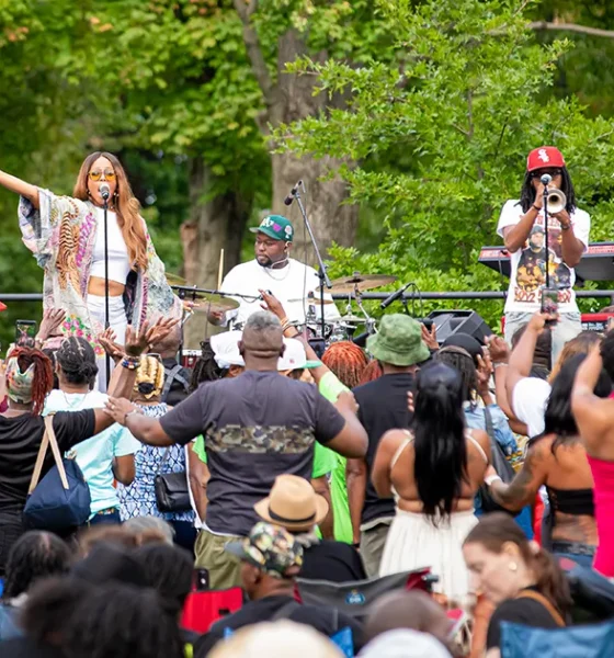 Chrisette Michelle performing at Camden Haddon Avenue Festival