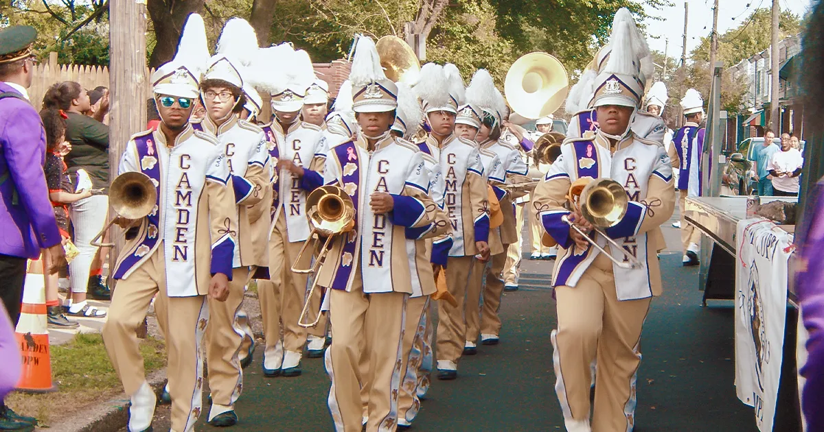 Camden High Marching band at Elks Parade
