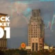 Camden city aerial view with stock market 101 text overlay
